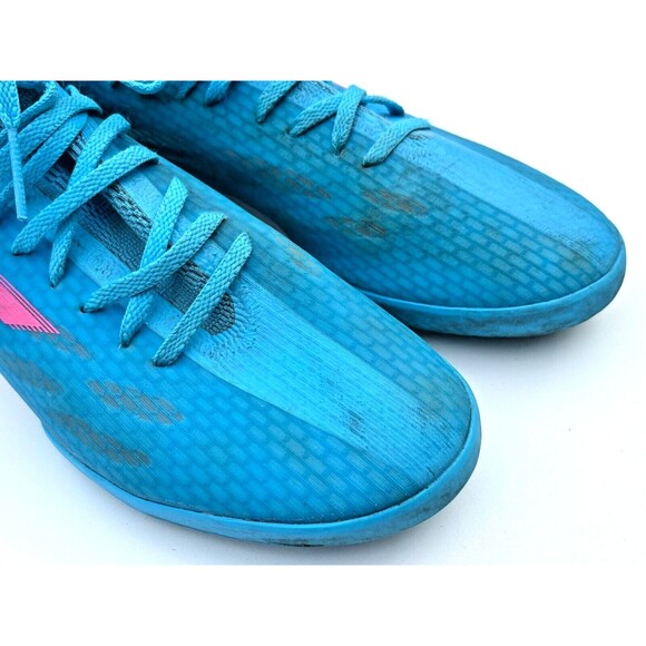 Adidas X Speedflow.3 Mens Indoor Soccer Shoes Size 10 Sky Rush Pink White GW7489 - Picture 8 of 16